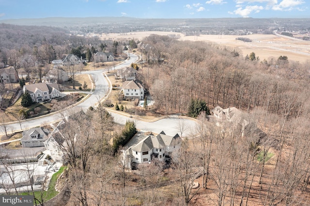 bird's eye view with a residential view