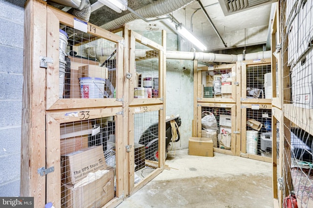 storage room with visible vents