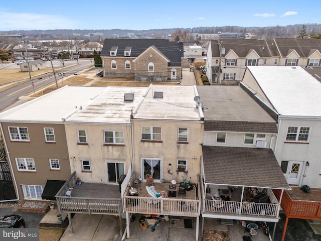 drone / aerial view with a residential view