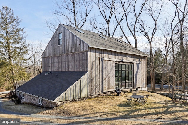 view of barn