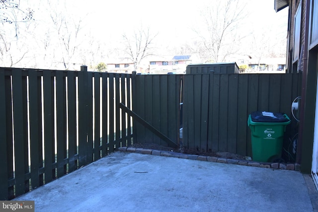 view of patio with fence