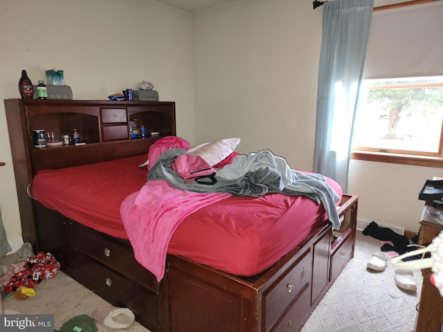 view of carpeted bedroom