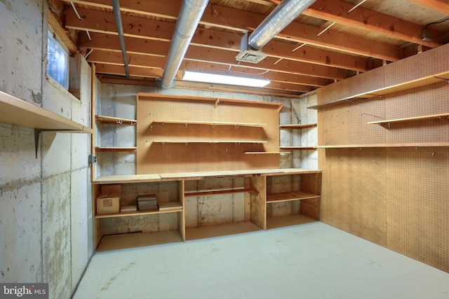 view of storage room