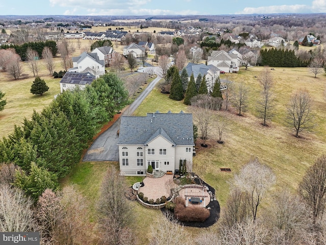 drone / aerial view featuring a residential view