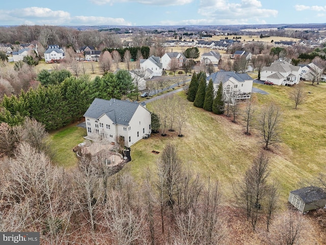 birds eye view of property featuring a residential view