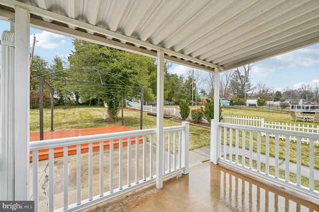 view of patio with covered porch