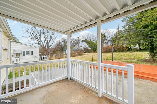 view of patio with covered porch