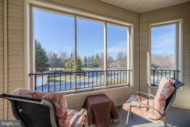 sunroom / solarium with a wealth of natural light