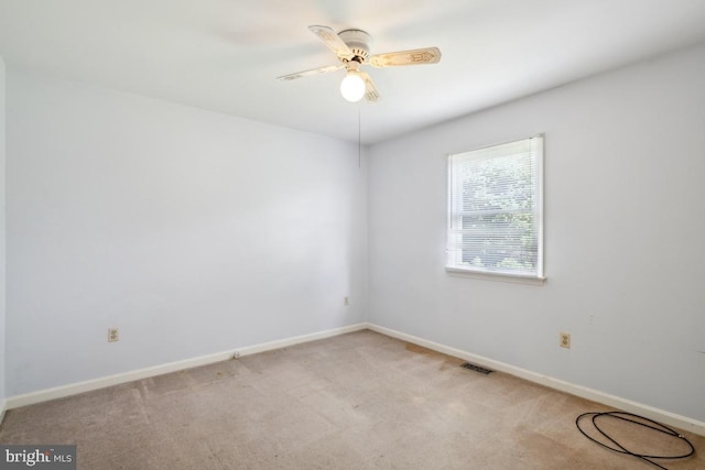 6621 Schoolhouse Rd, Bealeton, VA 22712 - carpeted spare room featuring baseboards and a ceiling fan