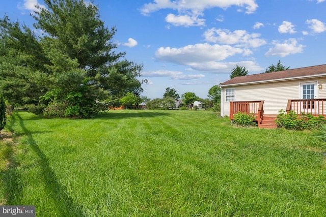 6621 Schoolhouse Rd, Bealeton, VA 22712 - view of green lawn with a deck