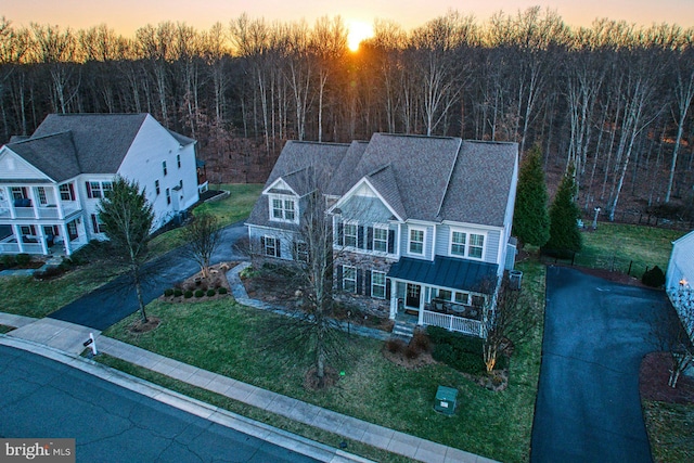 birds eye view of property