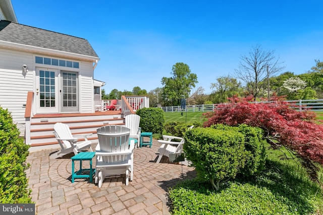 view of patio / terrace with fence