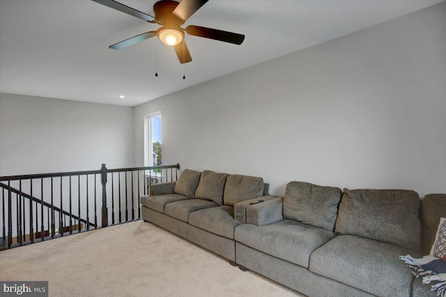 living room featuring carpet floors