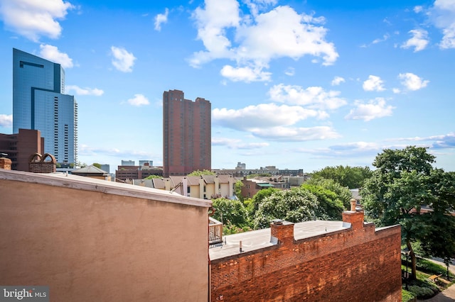 balcony with a city view