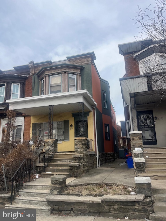 multi unit property with covered porch