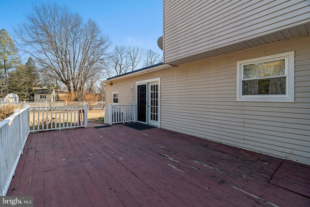 wooden terrace with fence