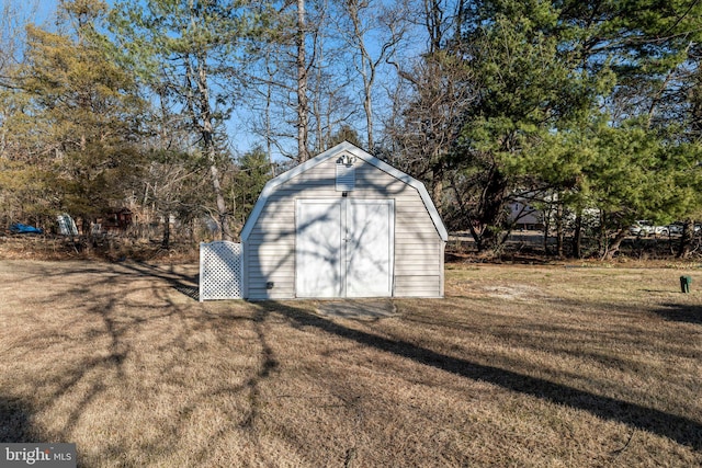 view of shed