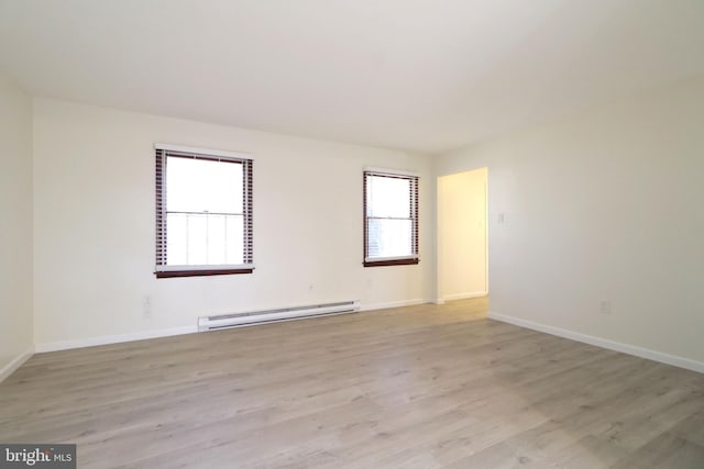 246 First Ave, State College, PA 16801 - unfurnished room featuring light wood-type flooring, baseboards, and baseboard heating
