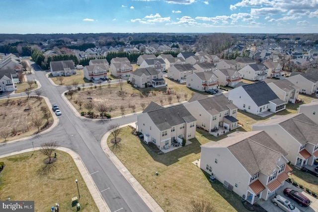 aerial view featuring a residential view