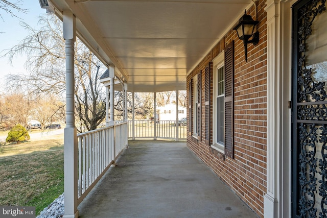 view of patio featuring covered porch