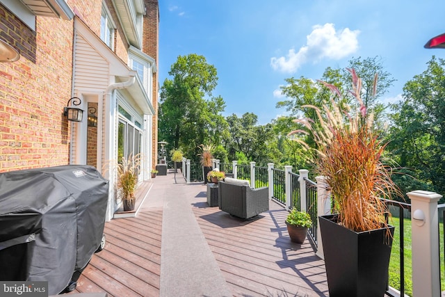 deck with grilling area