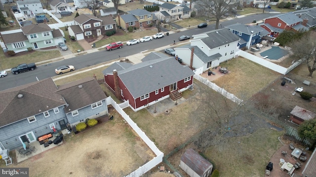 drone / aerial view with a residential view