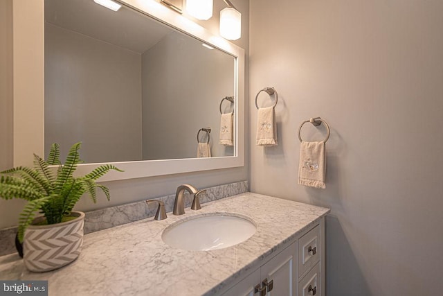 bathroom featuring vanity