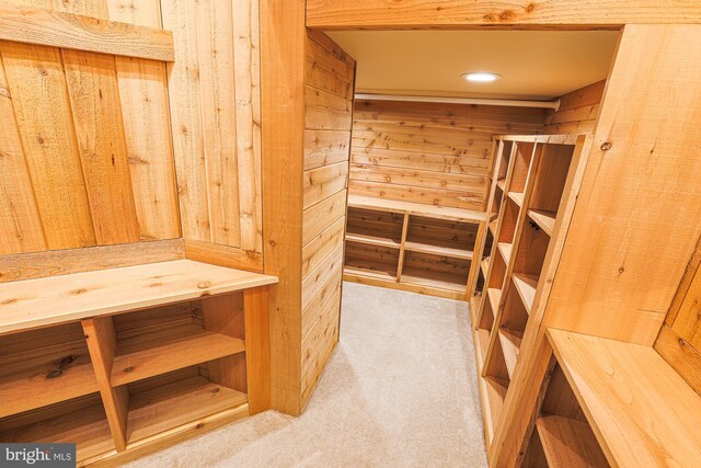 interior space with a sauna