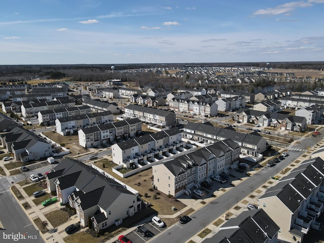 aerial view with a residential view