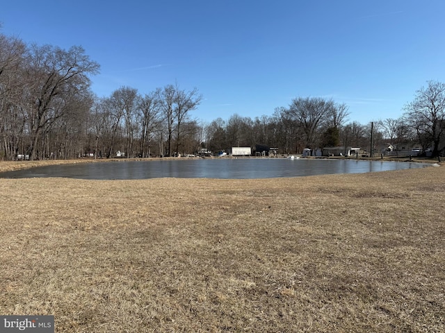 view of yard featuring a water view