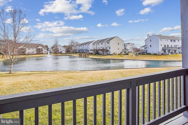 water view featuring a residential view