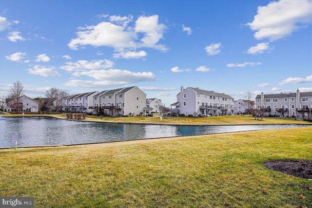 view of water feature featuring a residential view