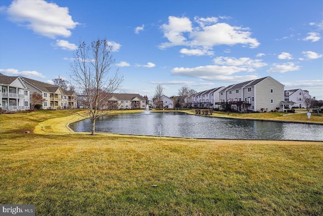 property view of water featuring a residential view