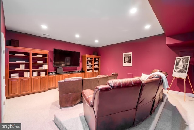 1347 Kirby Rd, Mclean, VA 22101 - cinema with light carpet, recessed lighting, and visible vents