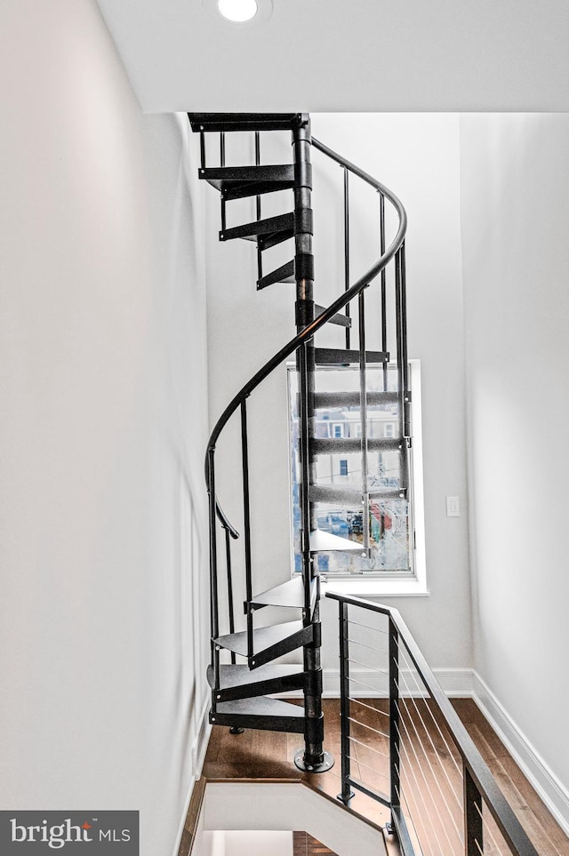 stairs with baseboards