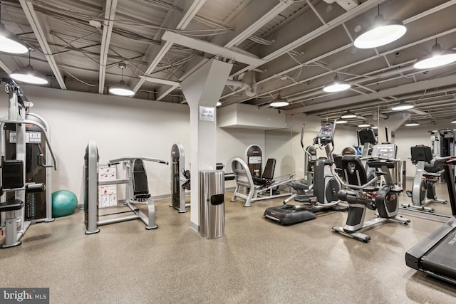 view of exercise room