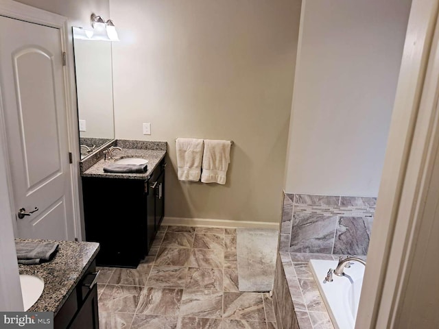 1392 Hickory Hill Rd, Chadds Ford, PA 19317 - full bath with a garden tub, vanity, and baseboards