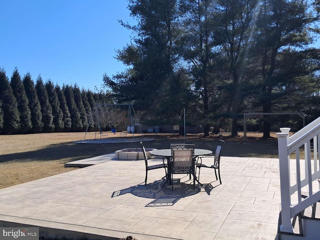 1392 Hickory Hill Rd, Chadds Ford, PA 19317 - view of patio / terrace featuring a fire pit and playground community