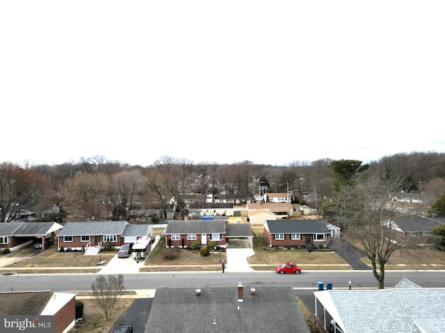 birds eye view of property featuring a residential view