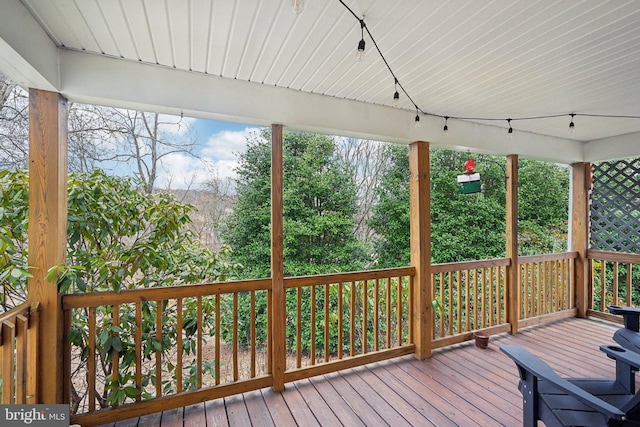 view of wooden deck