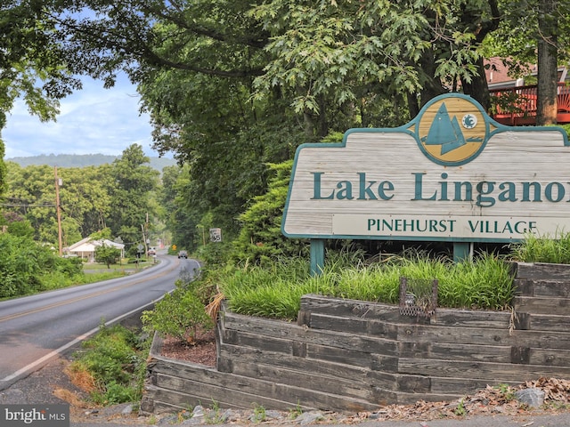 view of community sign