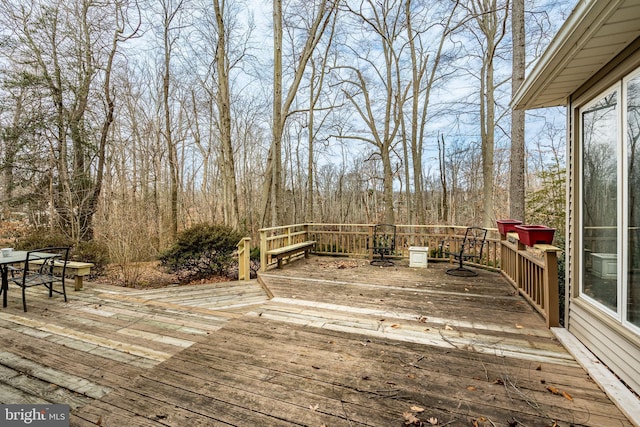 view of wooden deck