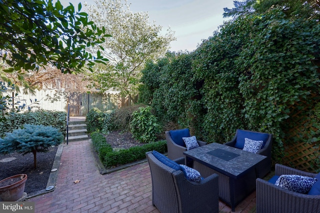 view of patio / terrace with fence