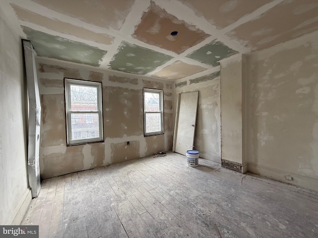 empty room featuring light wood-style flooring