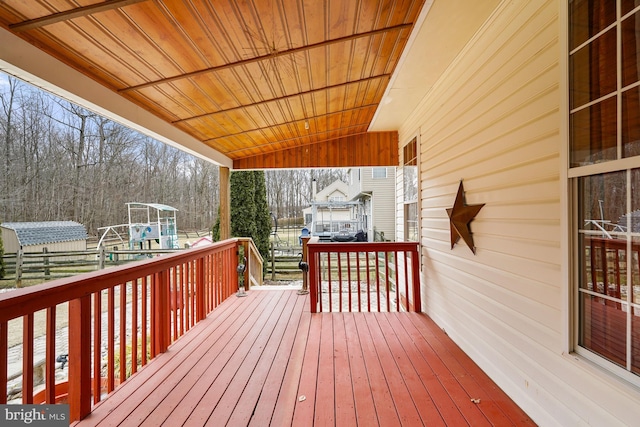 view of wooden terrace