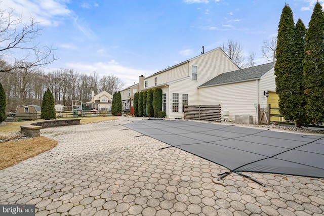 view of pool featuring a patio area