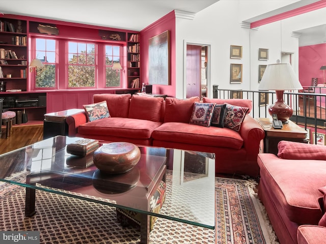 living room featuring wood finished floors