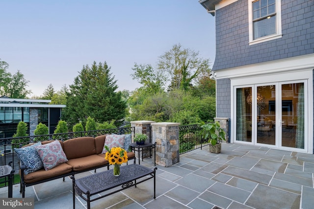 view of patio / terrace with an outdoor living space