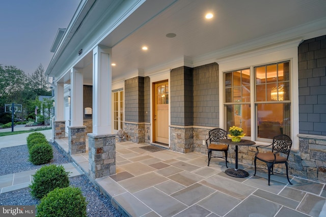 view of patio / terrace with covered porch