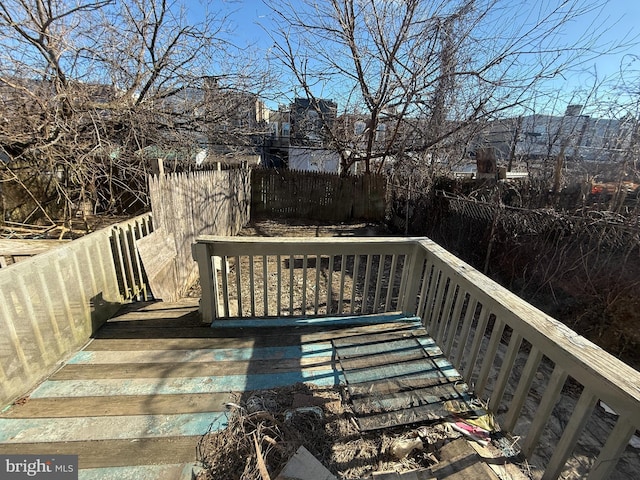 wooden deck with fence